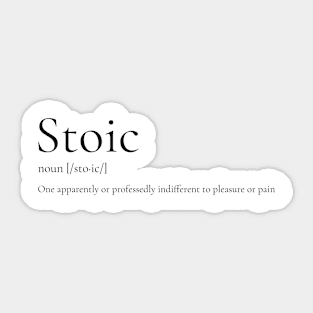 Stoic Definition Sticker